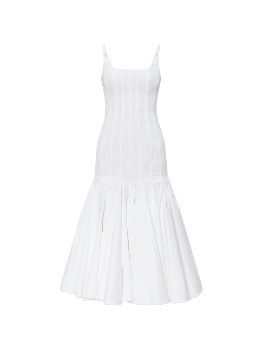 Jacquemus pleated midi dress - Bianco