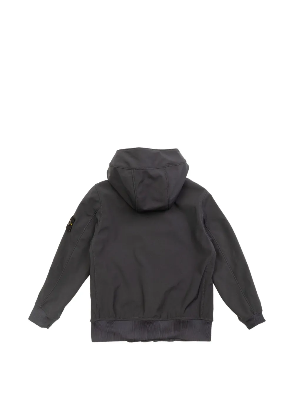 Stone Island Junior Jas met capuchon en knoop Blauw