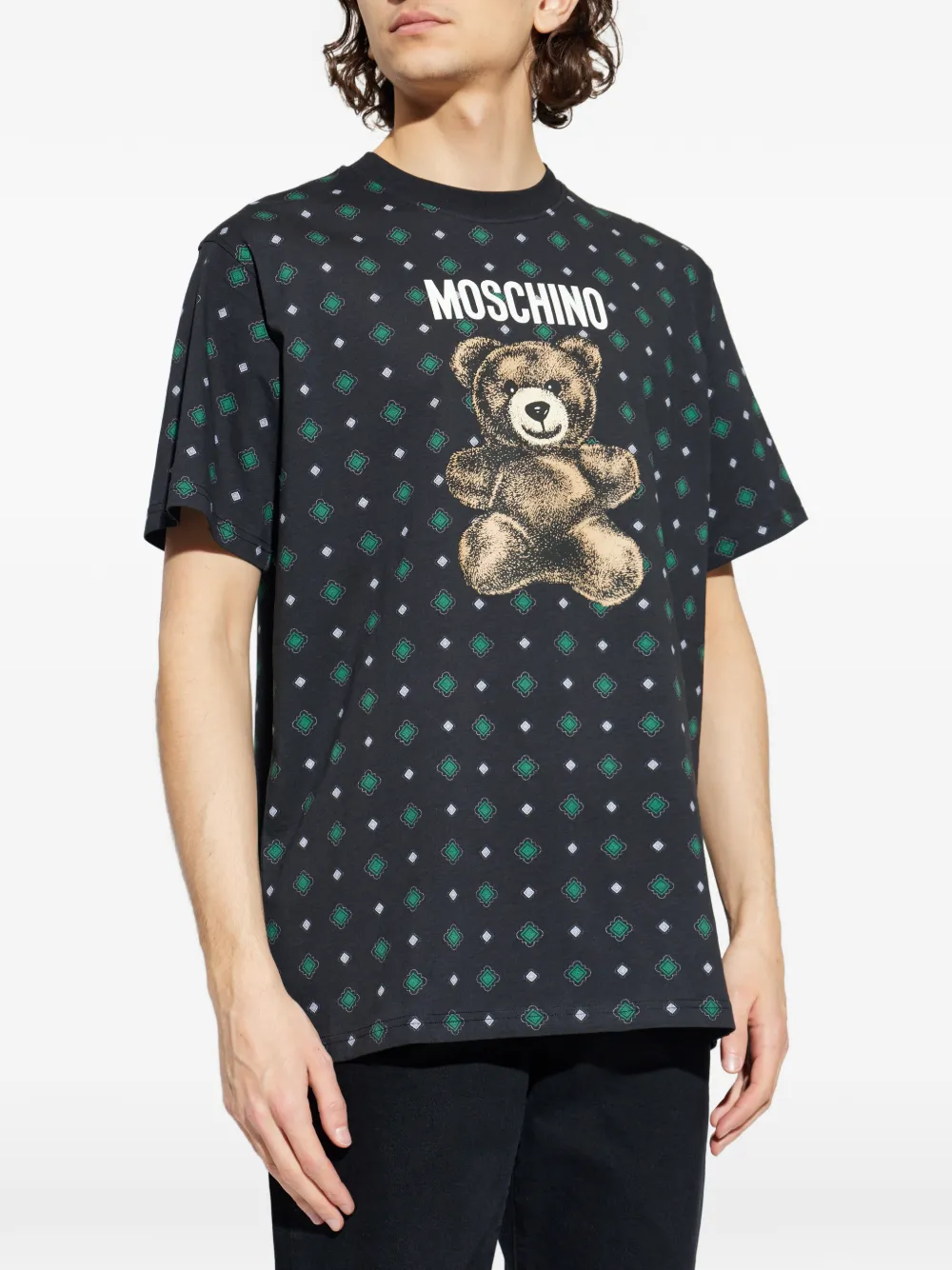 Moschino T-shirt met teddybeerprint Zwart
