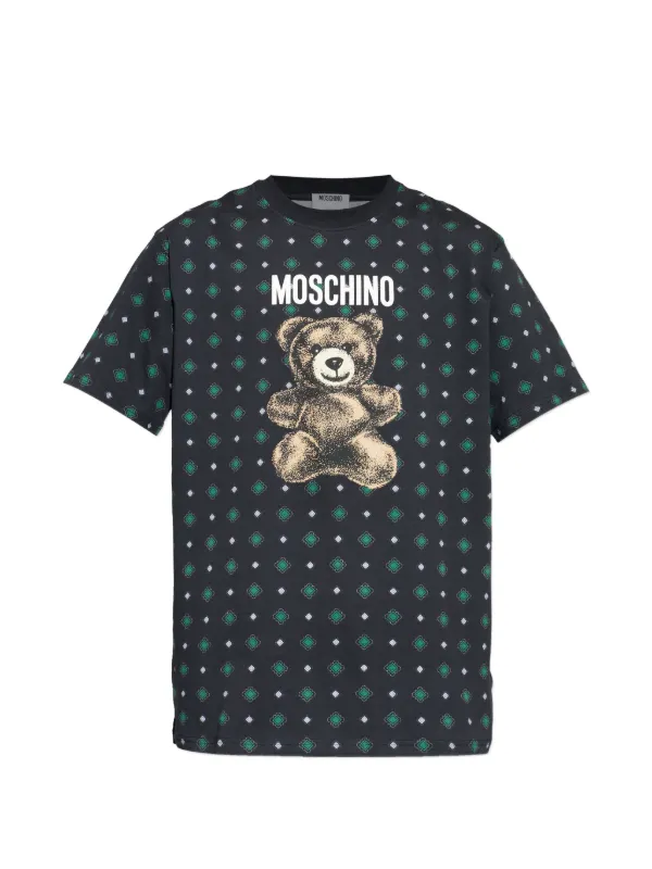 Moschino Teddy Pattern T-shirt in Black