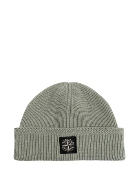 Stone Island ribbed logo patch hat