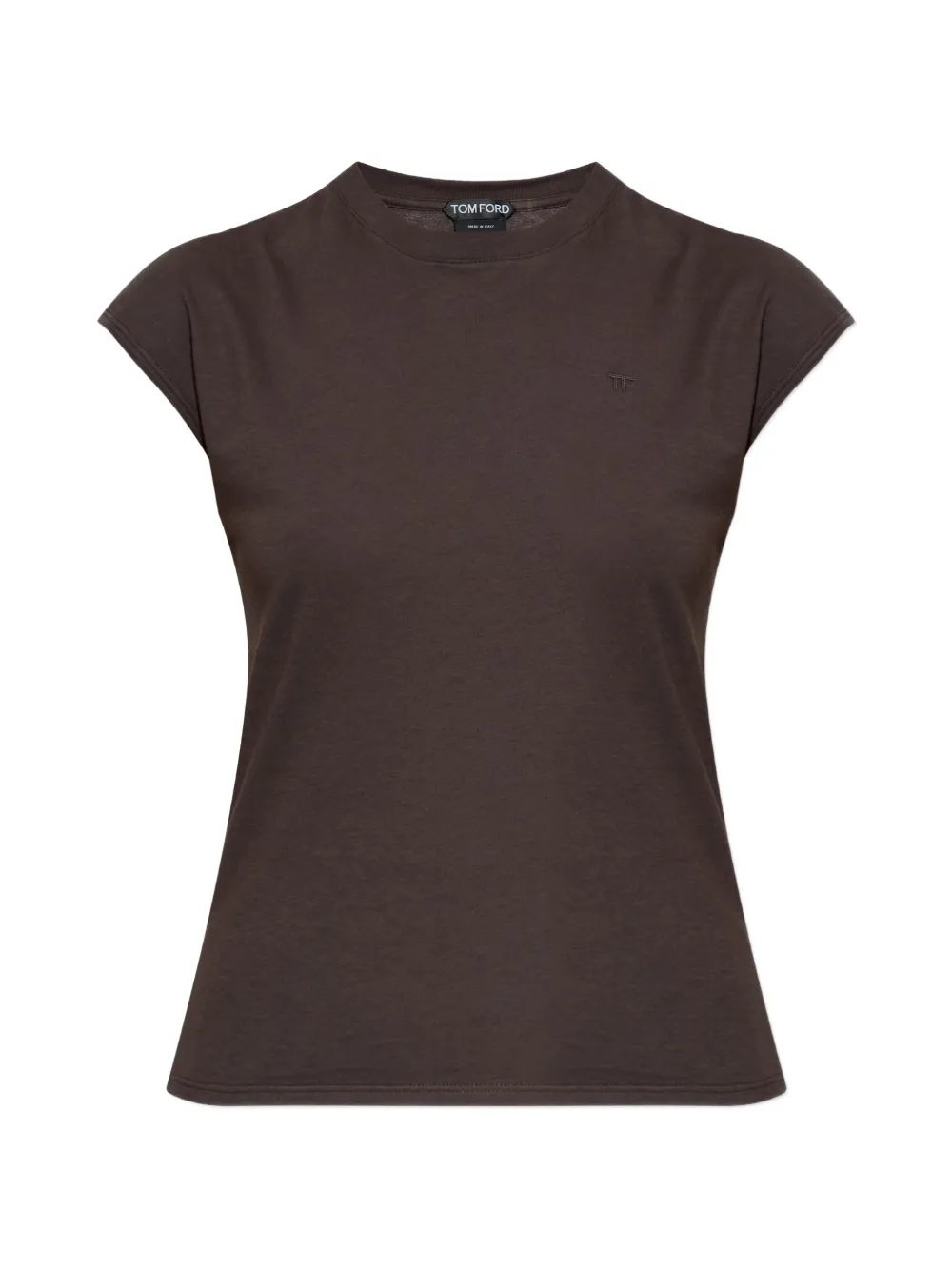 TOM FORD logo-embroidered T-shirt - Marrone