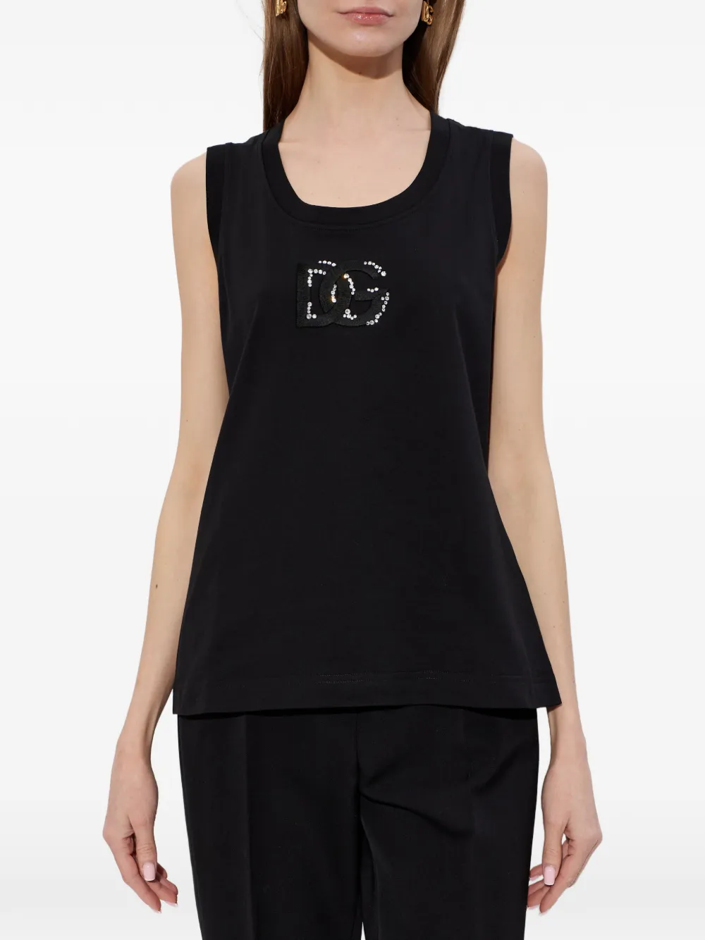 Dolce & Gabbana Top met logo Zwart