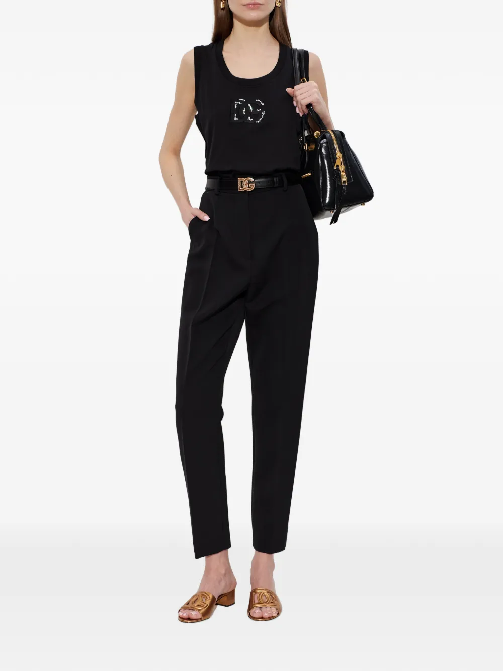 Dolce & Gabbana Top met logo Zwart