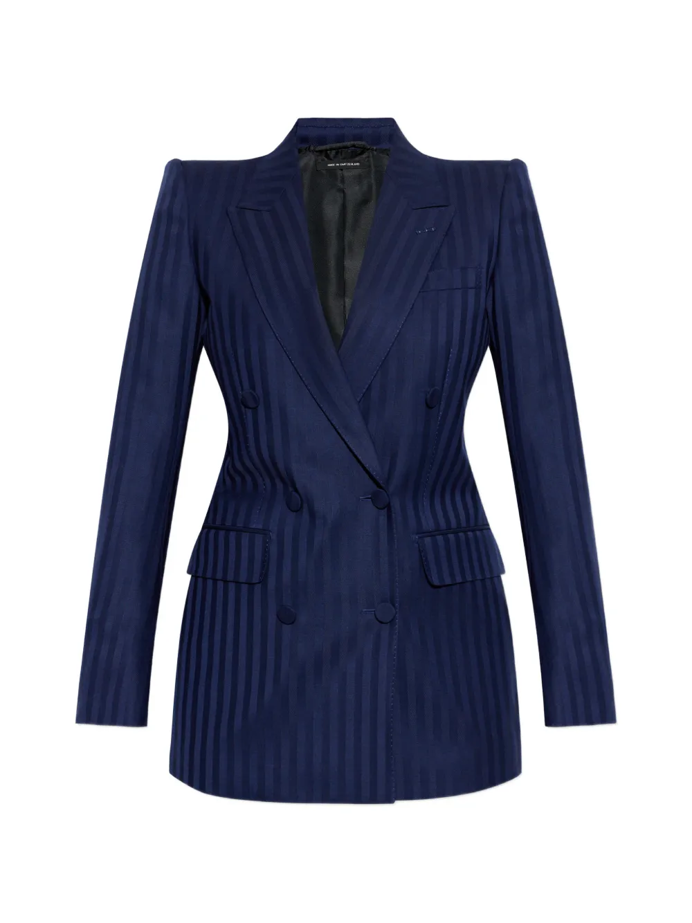 TOM FORD striped double-breasted jacket - Blu