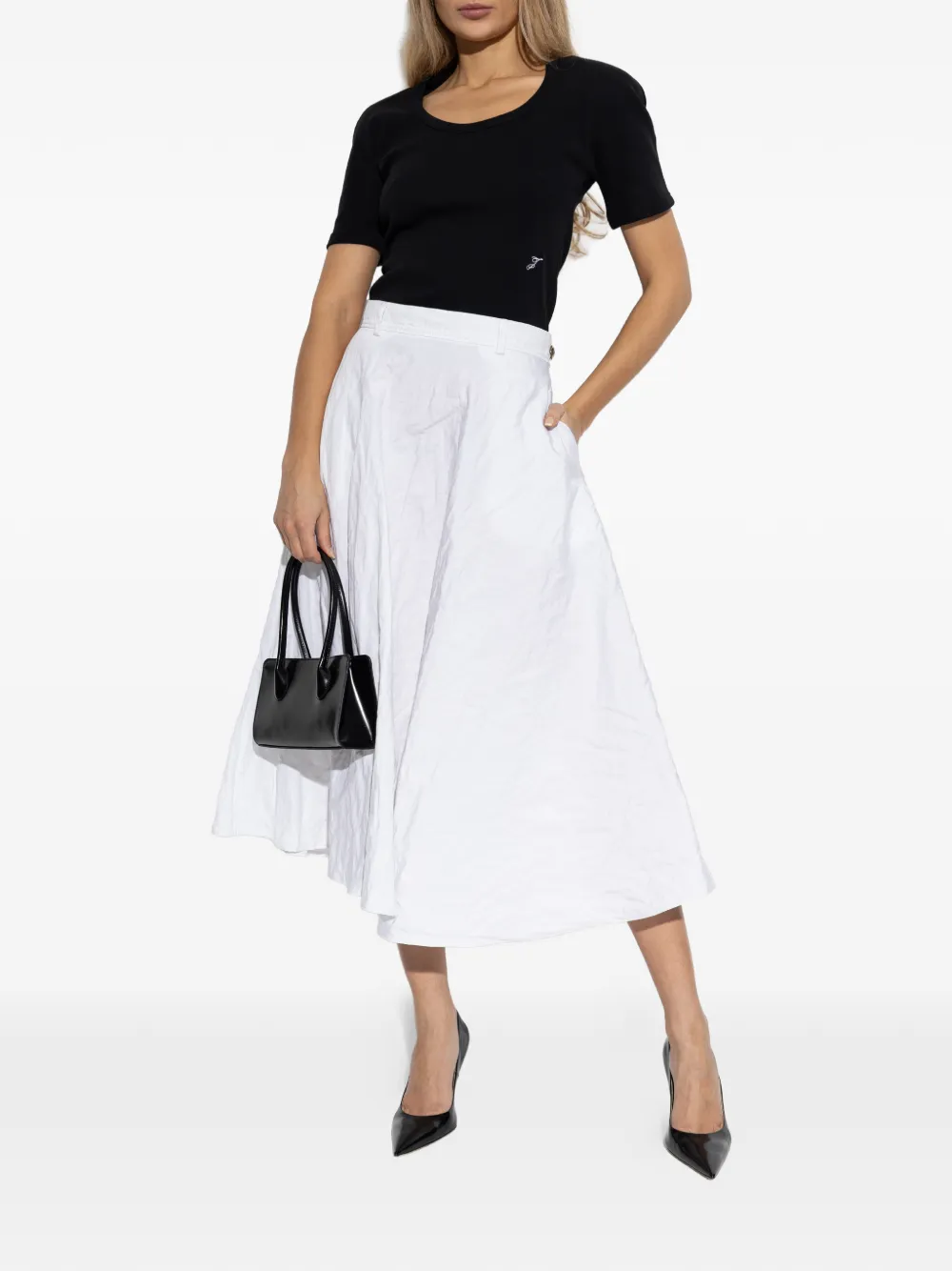  Moschino Flared Skirt - White 