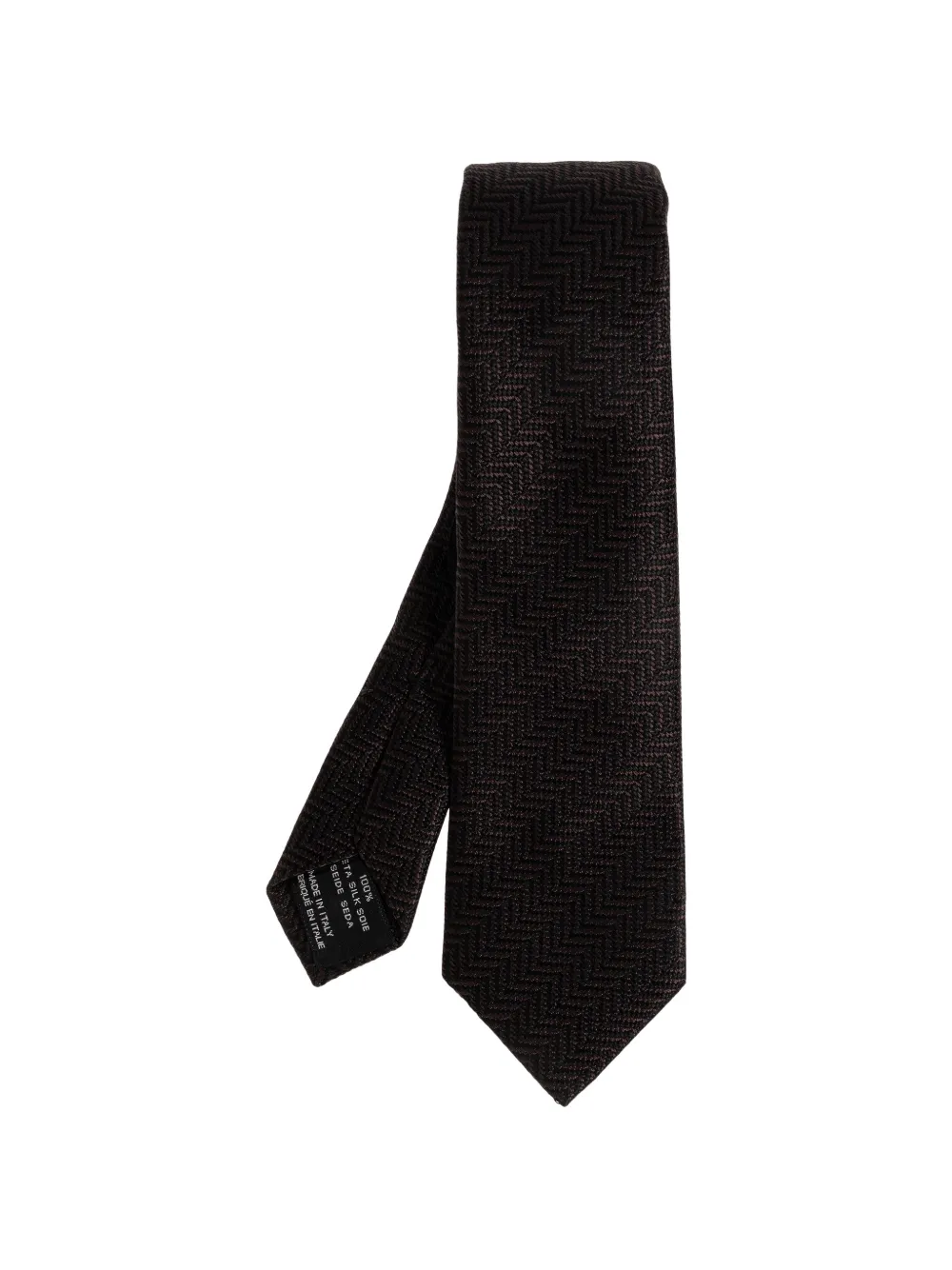 TOM FORD herringbone tie - Marrone