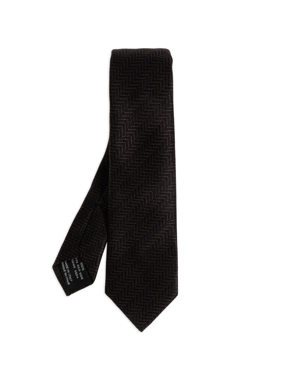 TOM FORD herringbone tie - Marrone