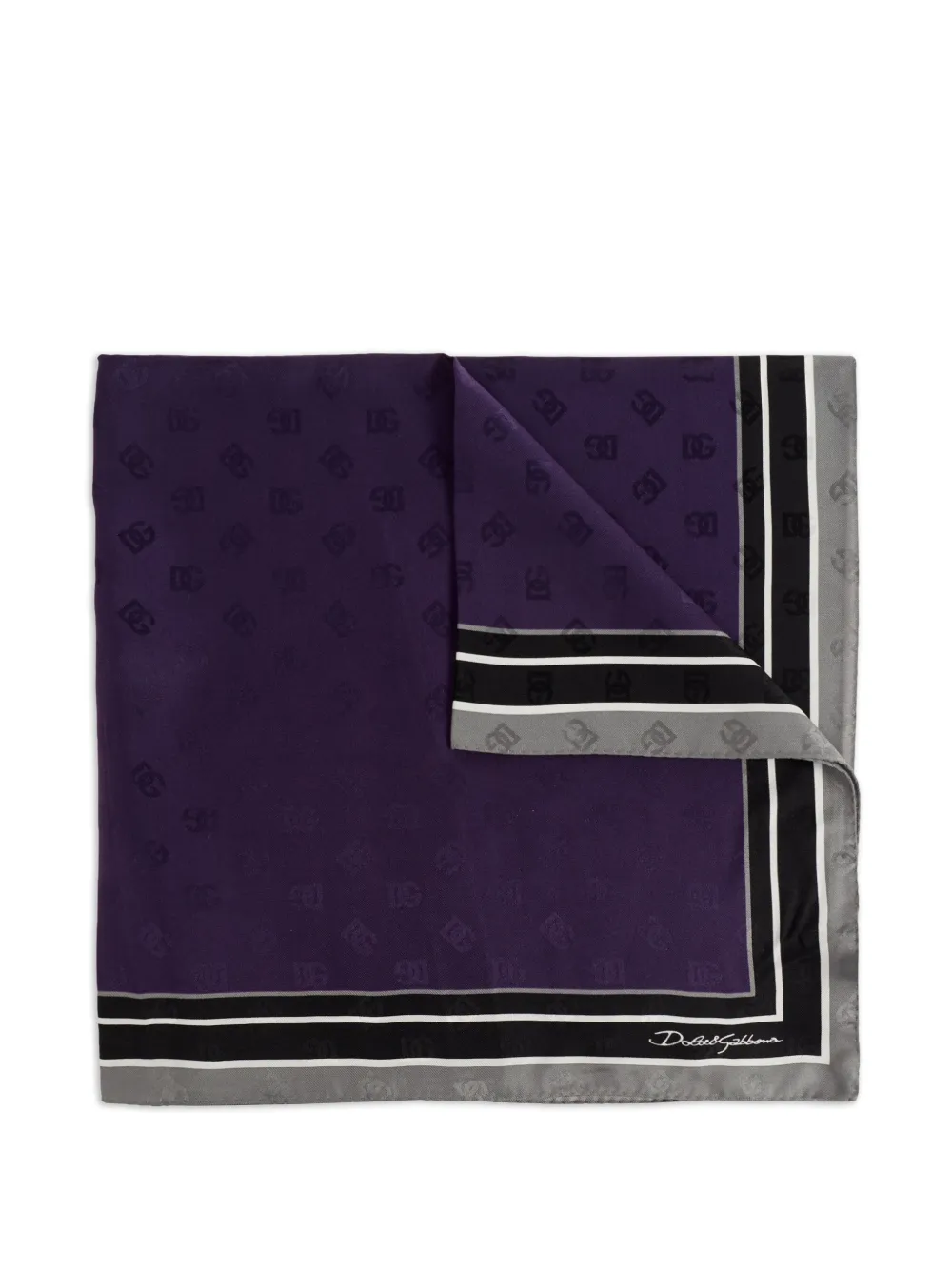 Dolce & Gabbana logo border scarf - Viola