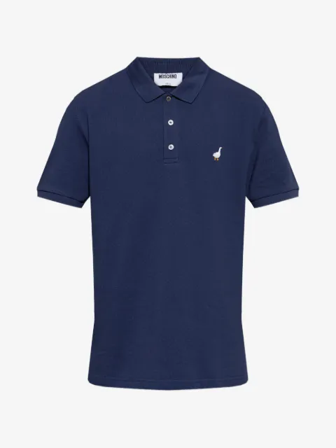 Moschino short-sleeve embroidered polo shirt