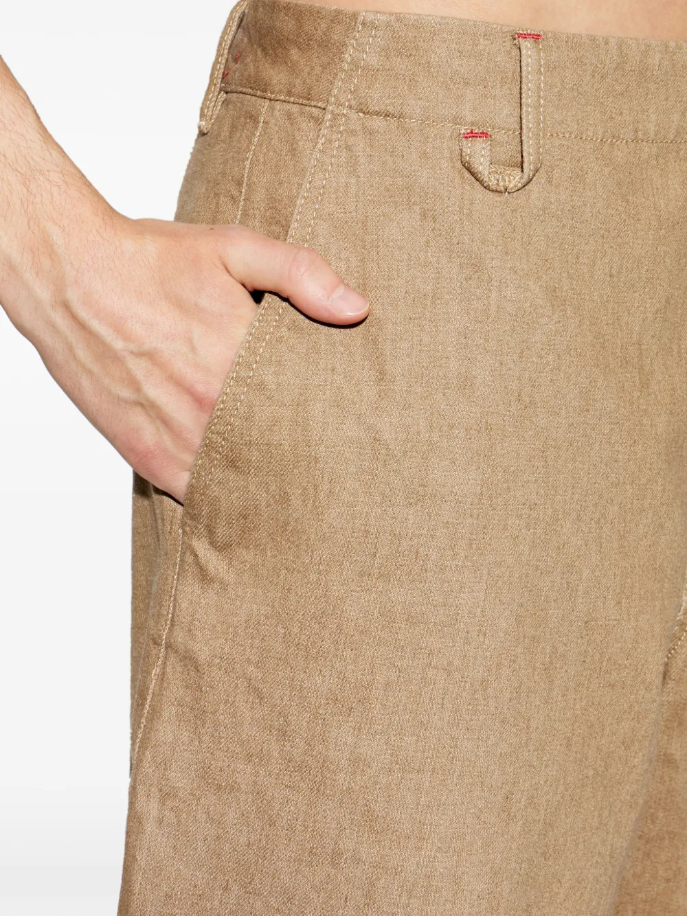 Jacquemus Denim shorts met knopen Bruin