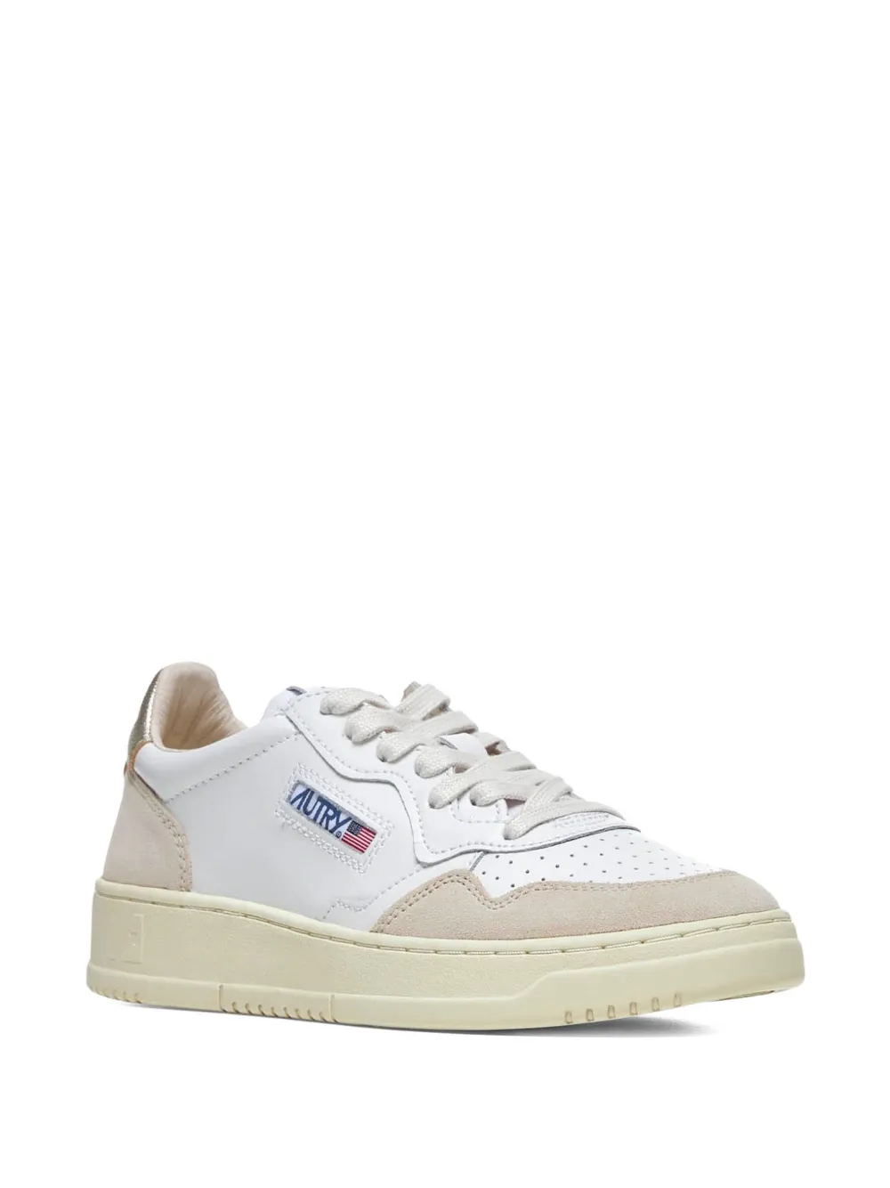 Autry Medalist Low perforated leather sneakers - Wit