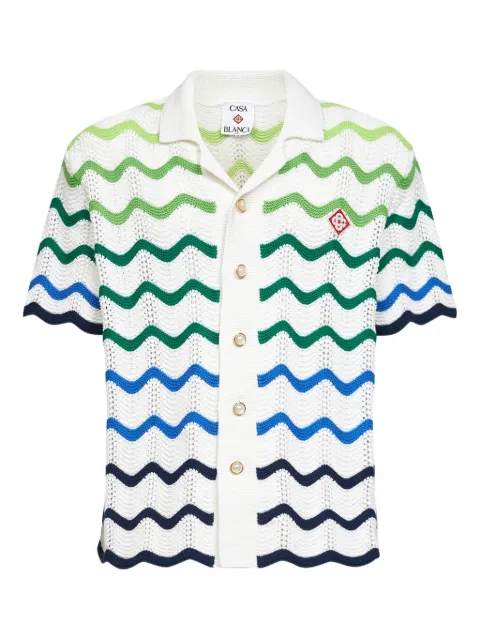 Casablanca gradient wave crochet shirt
