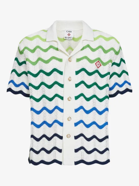 Casablanca camisa de crochet con ondulado degradado