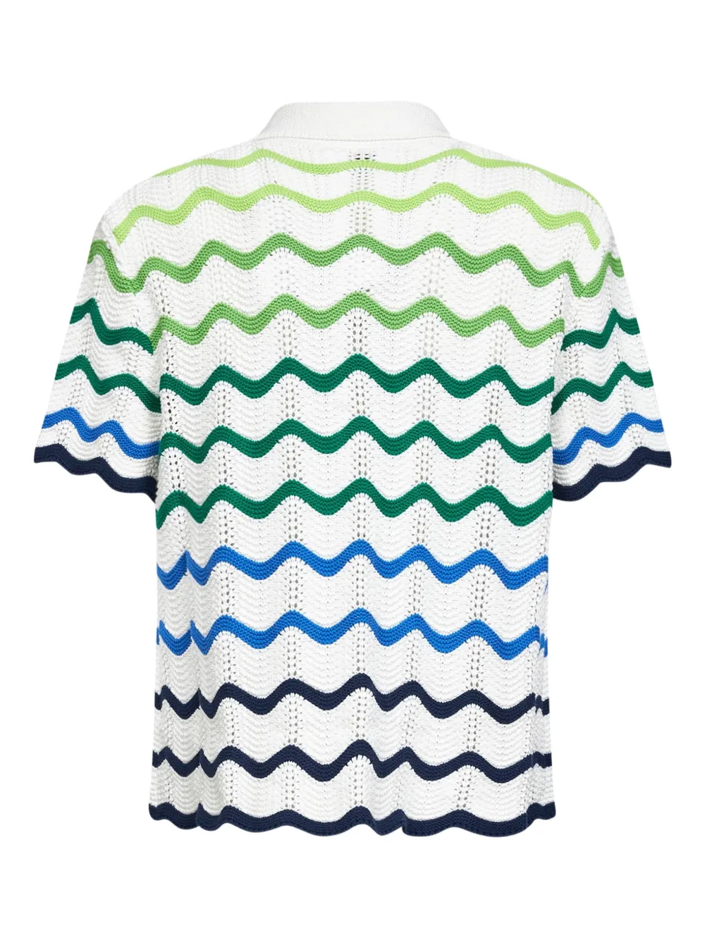 Casablanca gradient wave crochet shirt - Wit