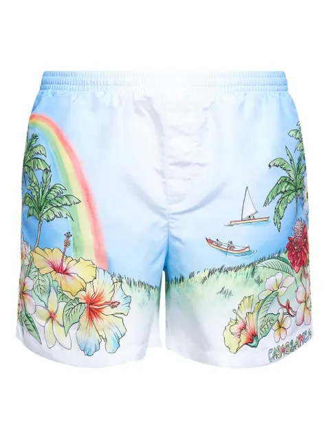 Casablanca aloha-print multicolour shorts