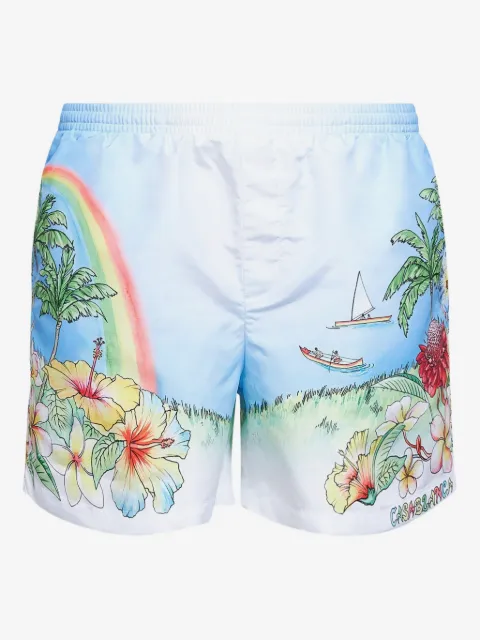 Casablanca Aloha-print swim shorts