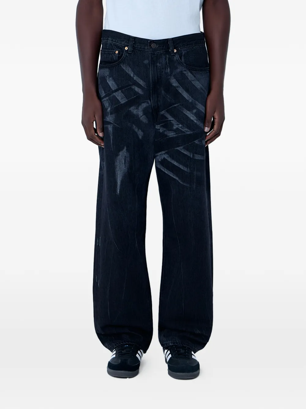 Levi's five-pocket distressed-print jeans - Nero