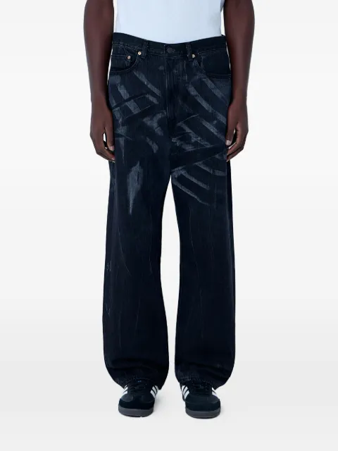 Levi's five-pocket distressed-print jeans