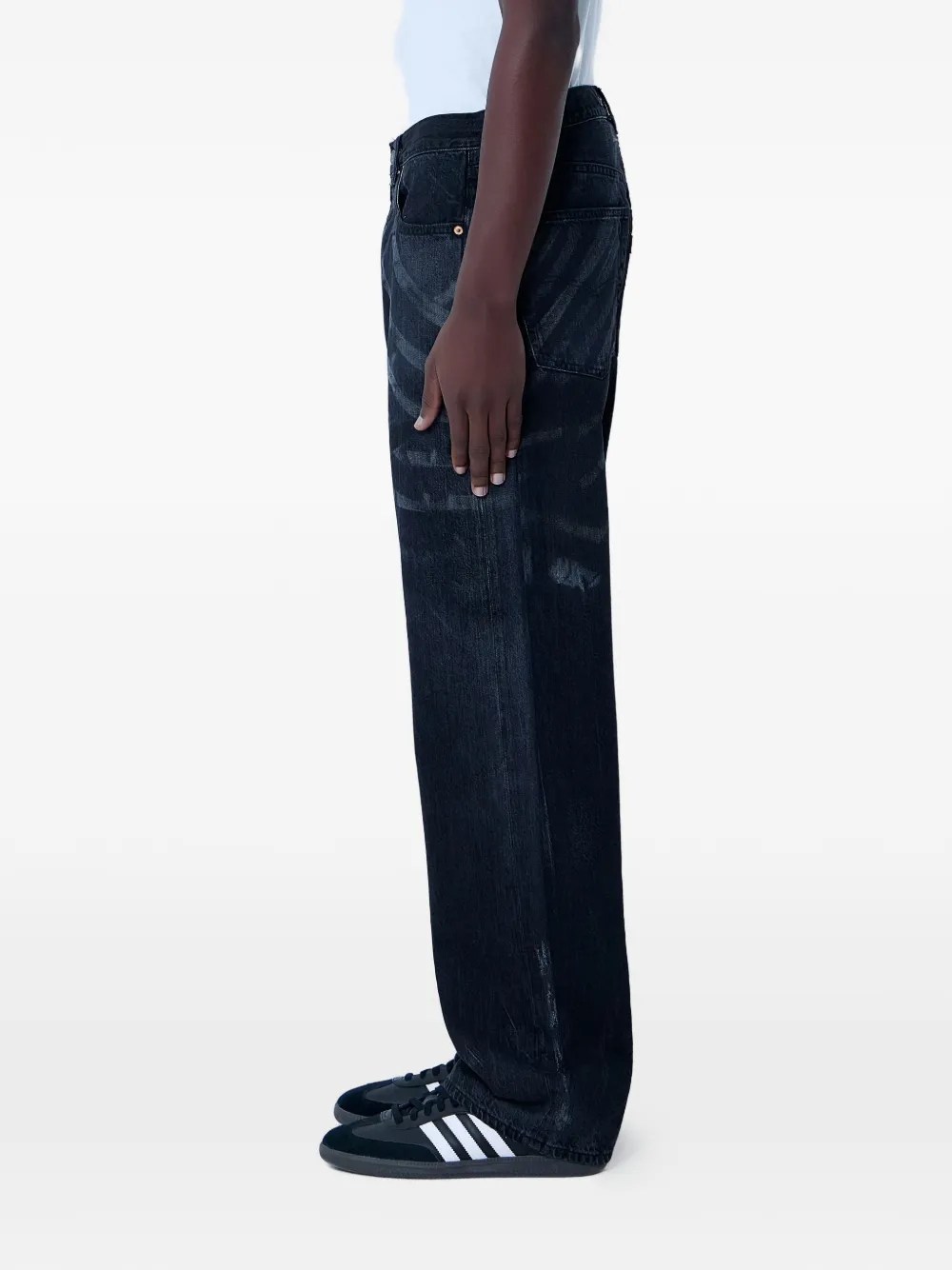 Levi's five-pocket distressed-print jeans - Zwart