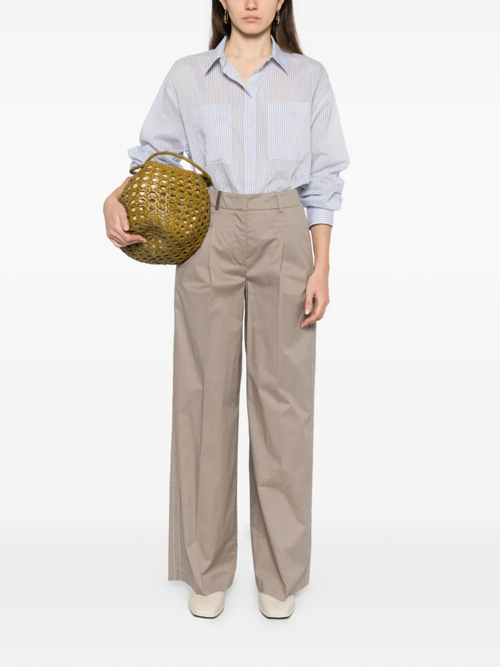 Peserico striped shirt - Wit