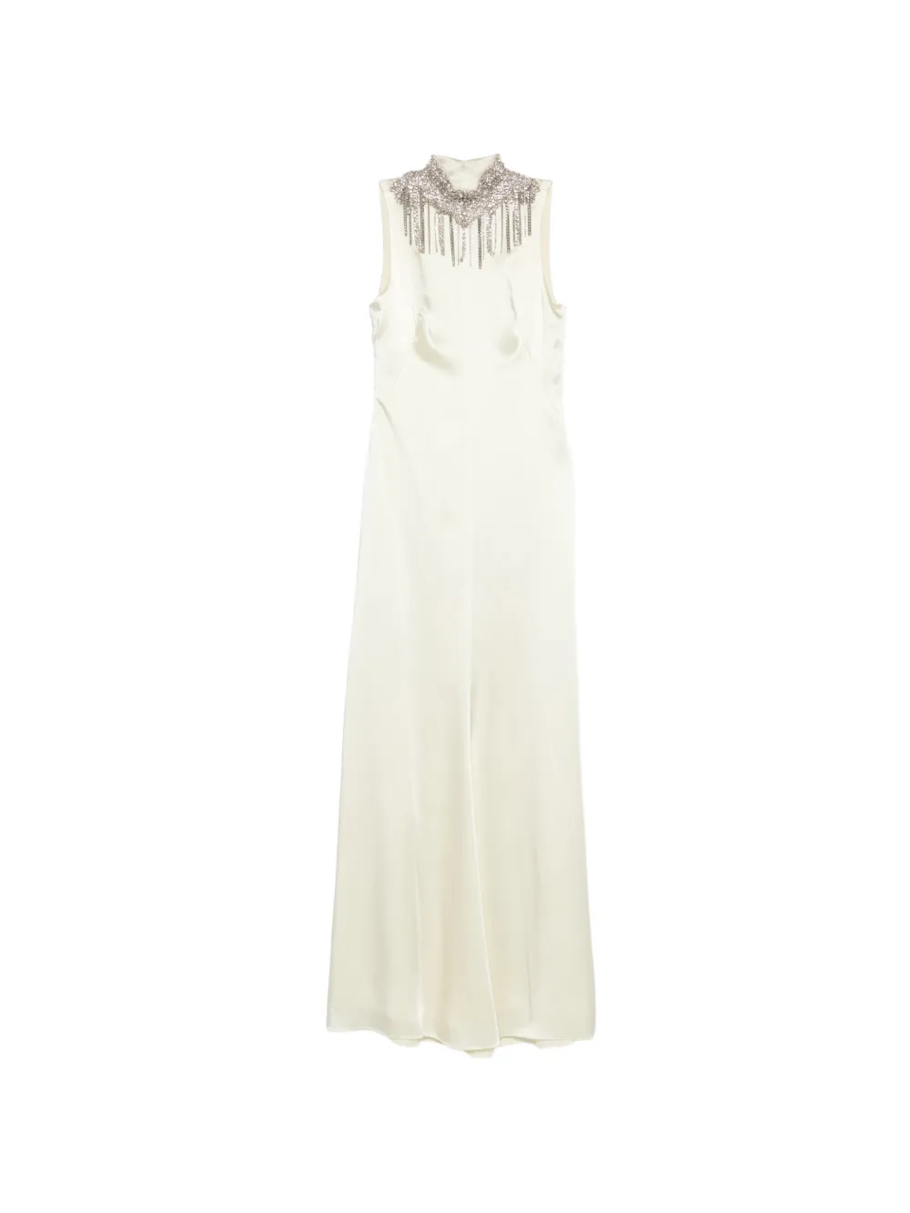 Alexander McQueen embellished mock-neck maxi dress - Neutrals