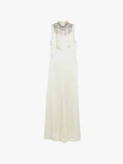 Alexander McQueen embellished mock-neck maxi dress