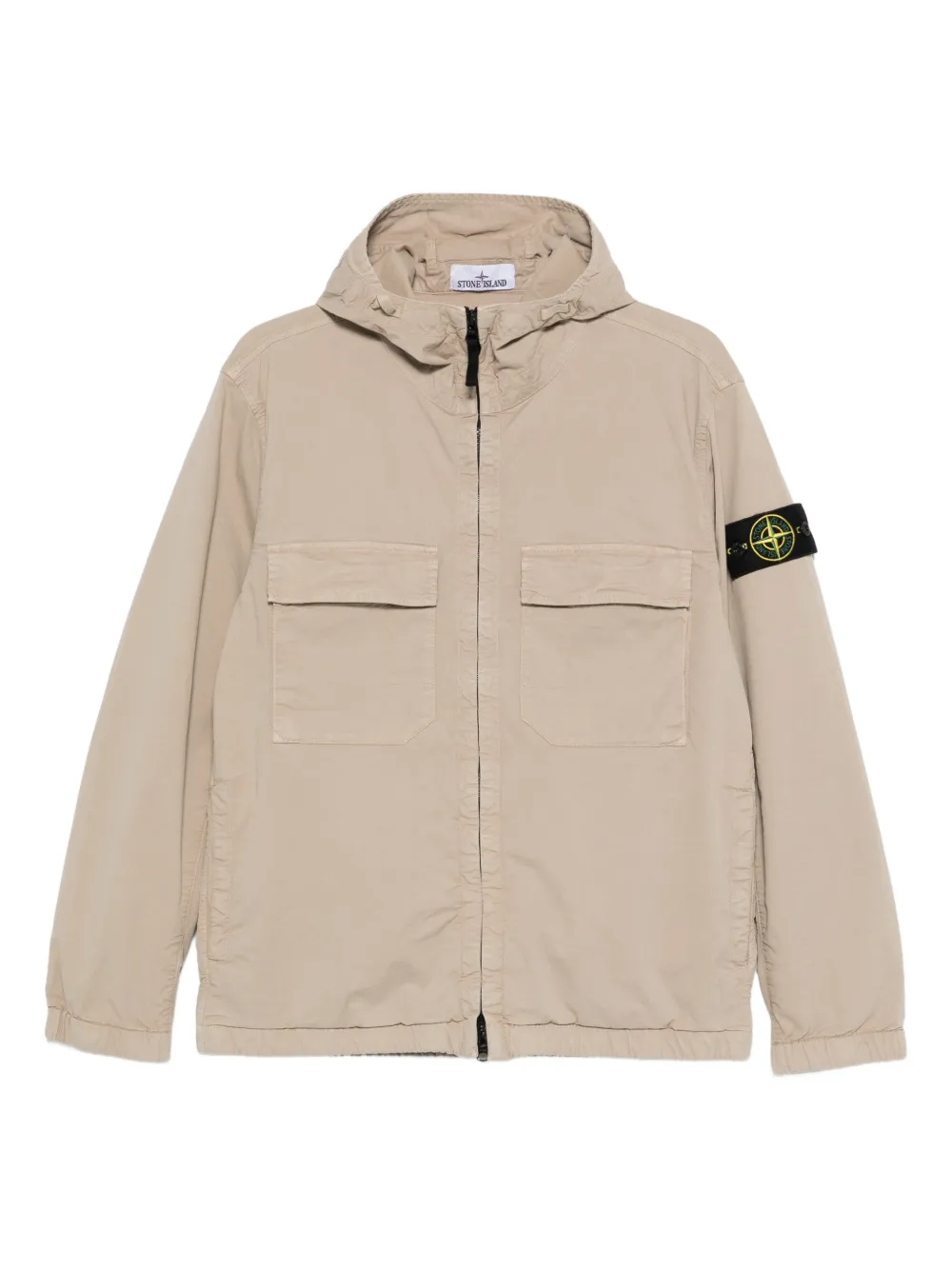 Stone Island hooded pocket jacket - Nude