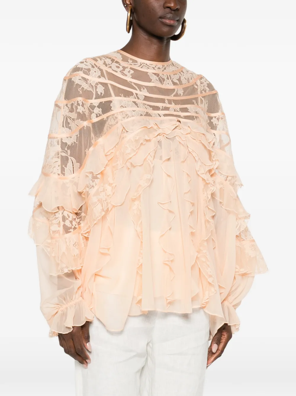 ZIMMERMANN Rebellion Splice Billow blouse Beige