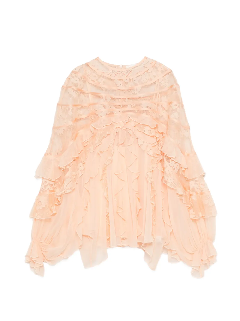 ZIMMERMANN Blusa Rebellion Splice Billow - Toni neutri