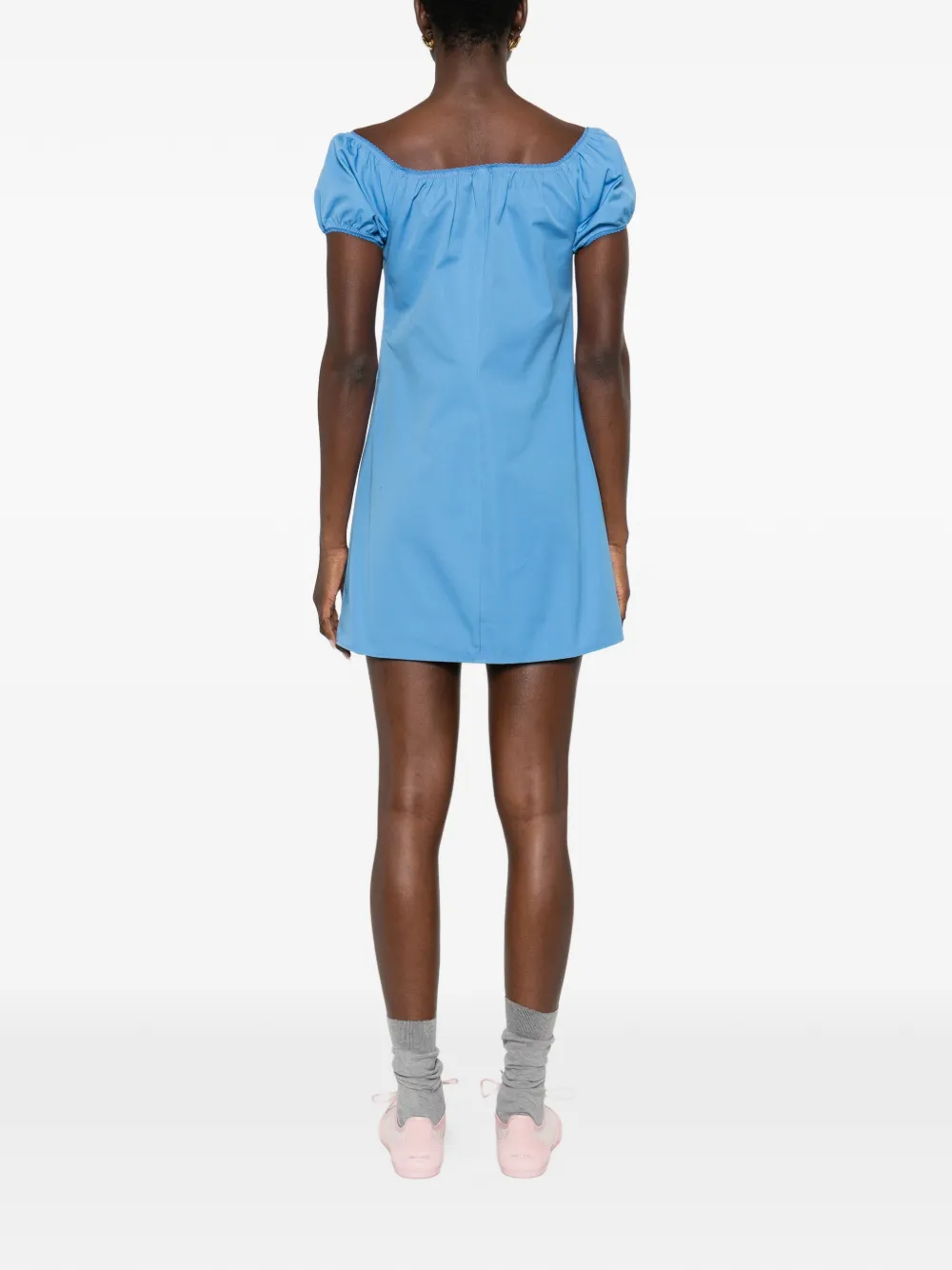 Miu Mini-jurk met logopatch Blauw