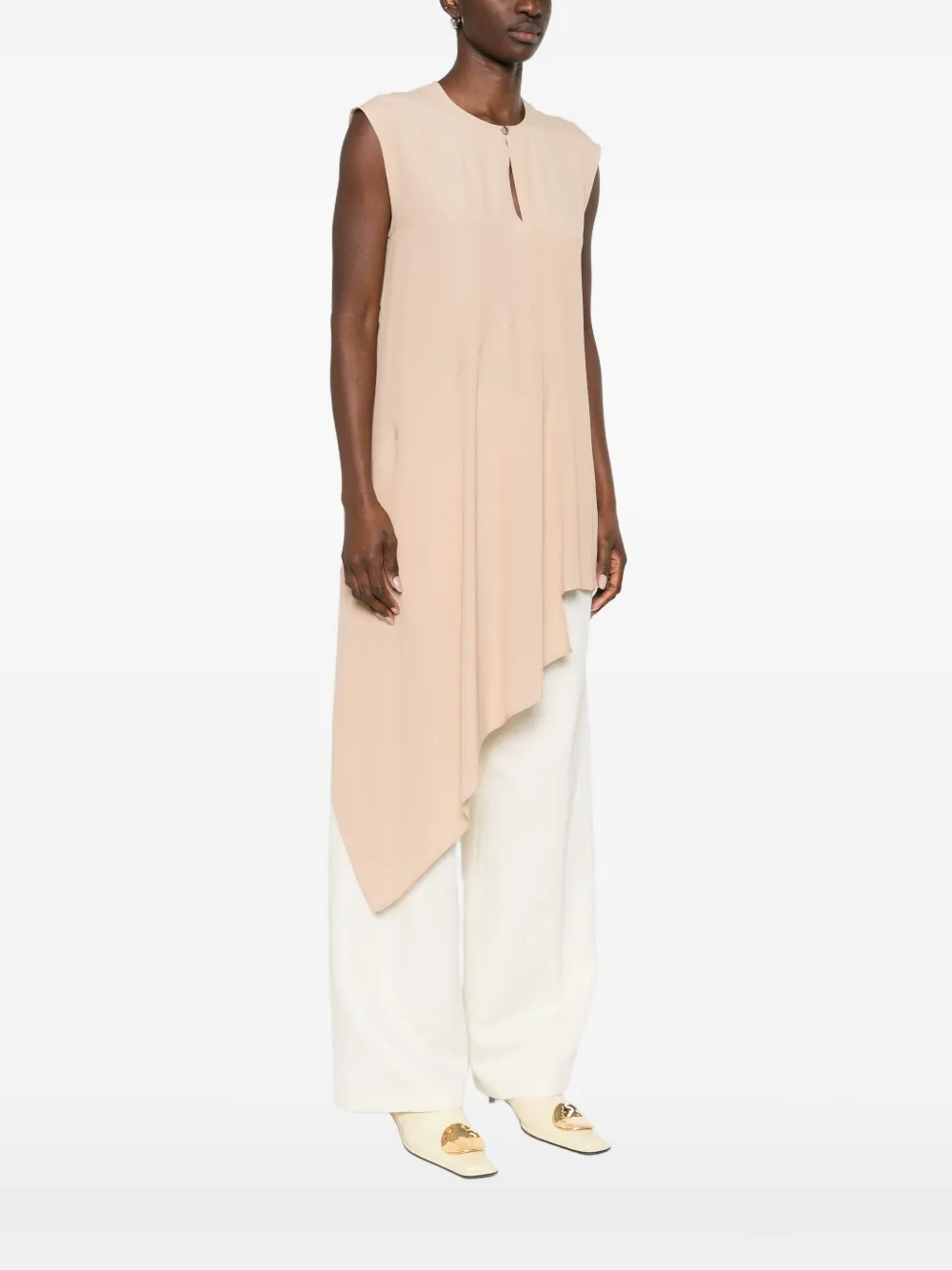Fabiana Filippi Asymmetrische blouse Beige