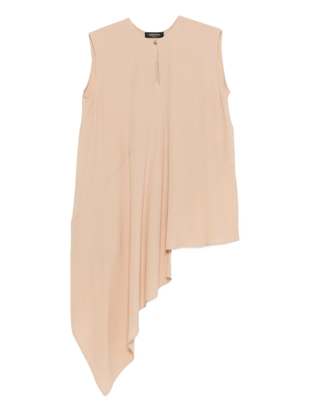 Fabiana Filippi asymmetric sleeveless blouse - Toni neutri