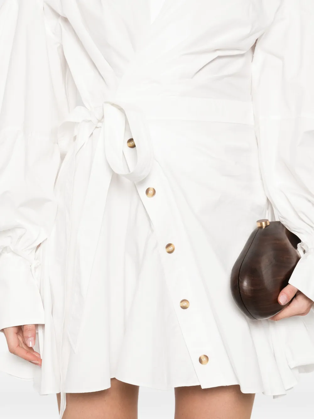 ZIMMERMANN Mini-jurk met gestrikte taille Wit