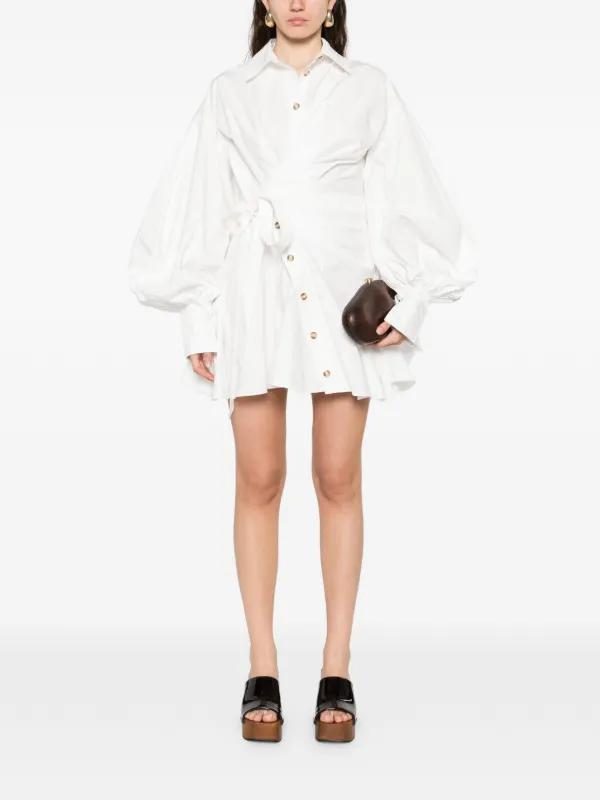 Zimmermann Tie-Waist Mini Dress - White