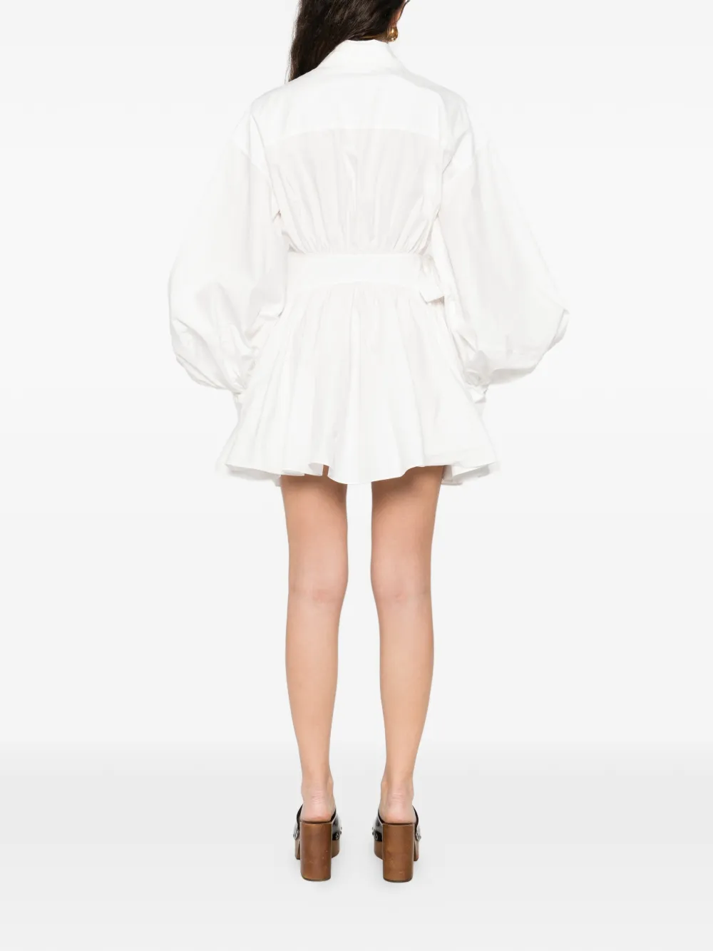 ZIMMERMANN Mini-jurk met gestrikte taille Wit
