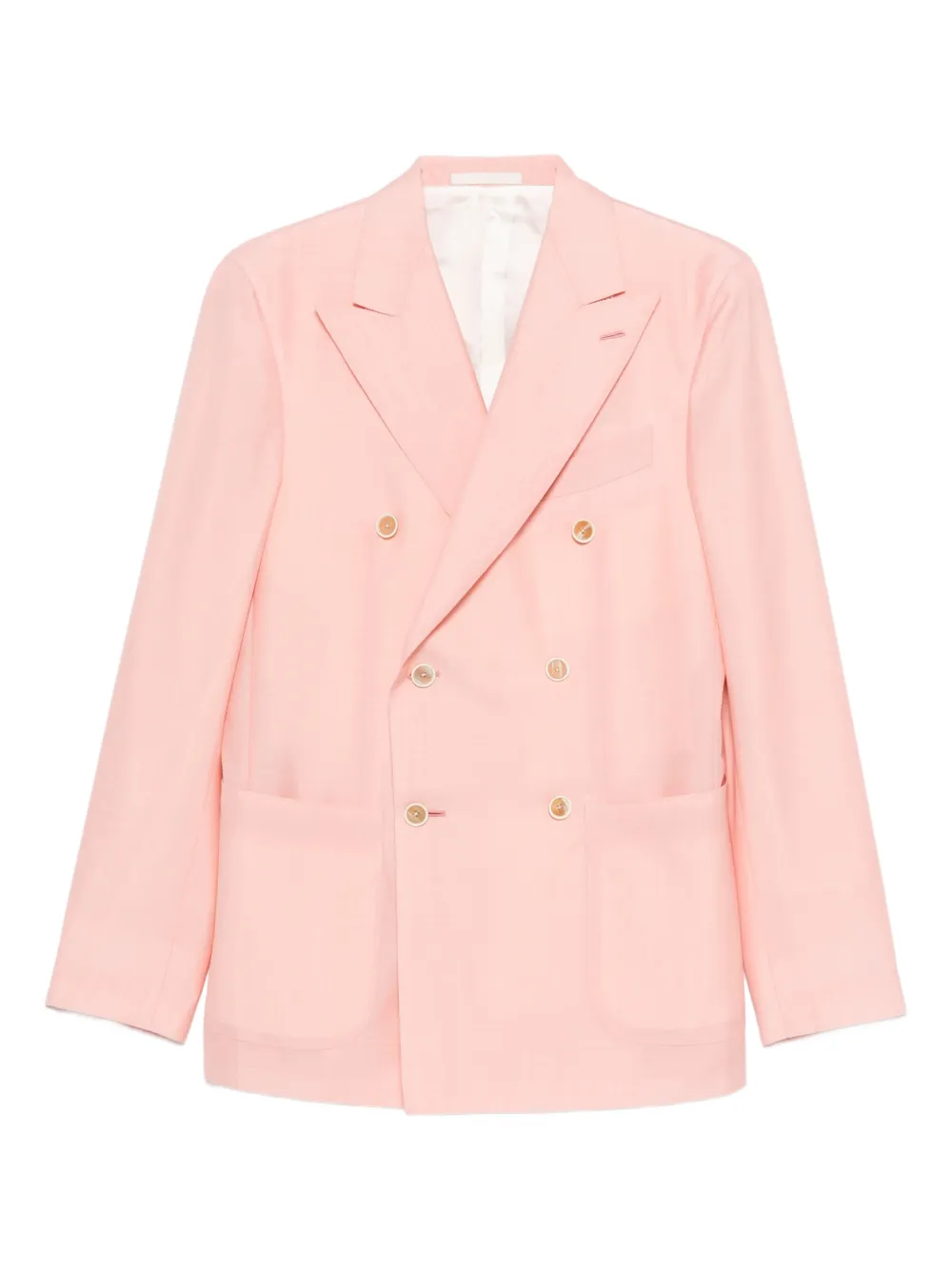 Caruso Aida double-breasted pocket blazer - Rosa