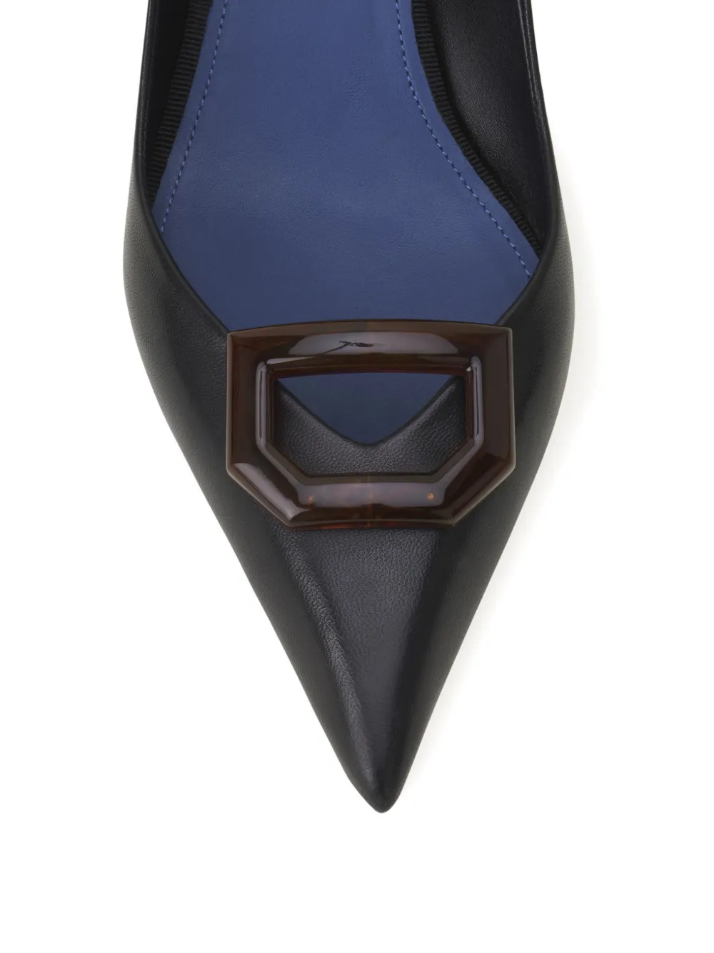 Lanvin Buckle detail pointed pumps Zwart