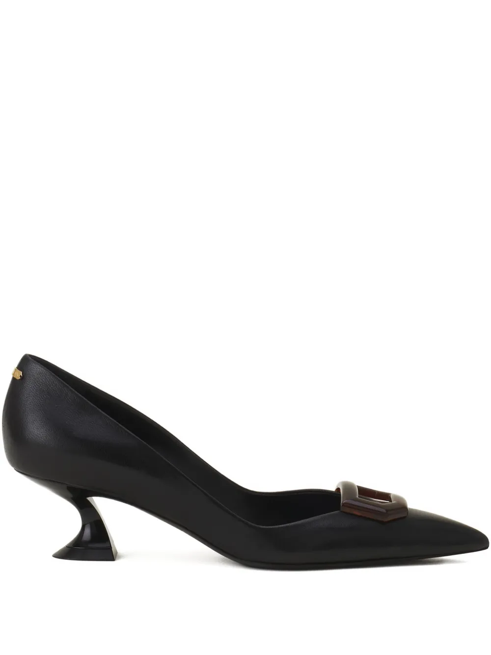 Lanvin Buckle detail pointed pumps Zwart