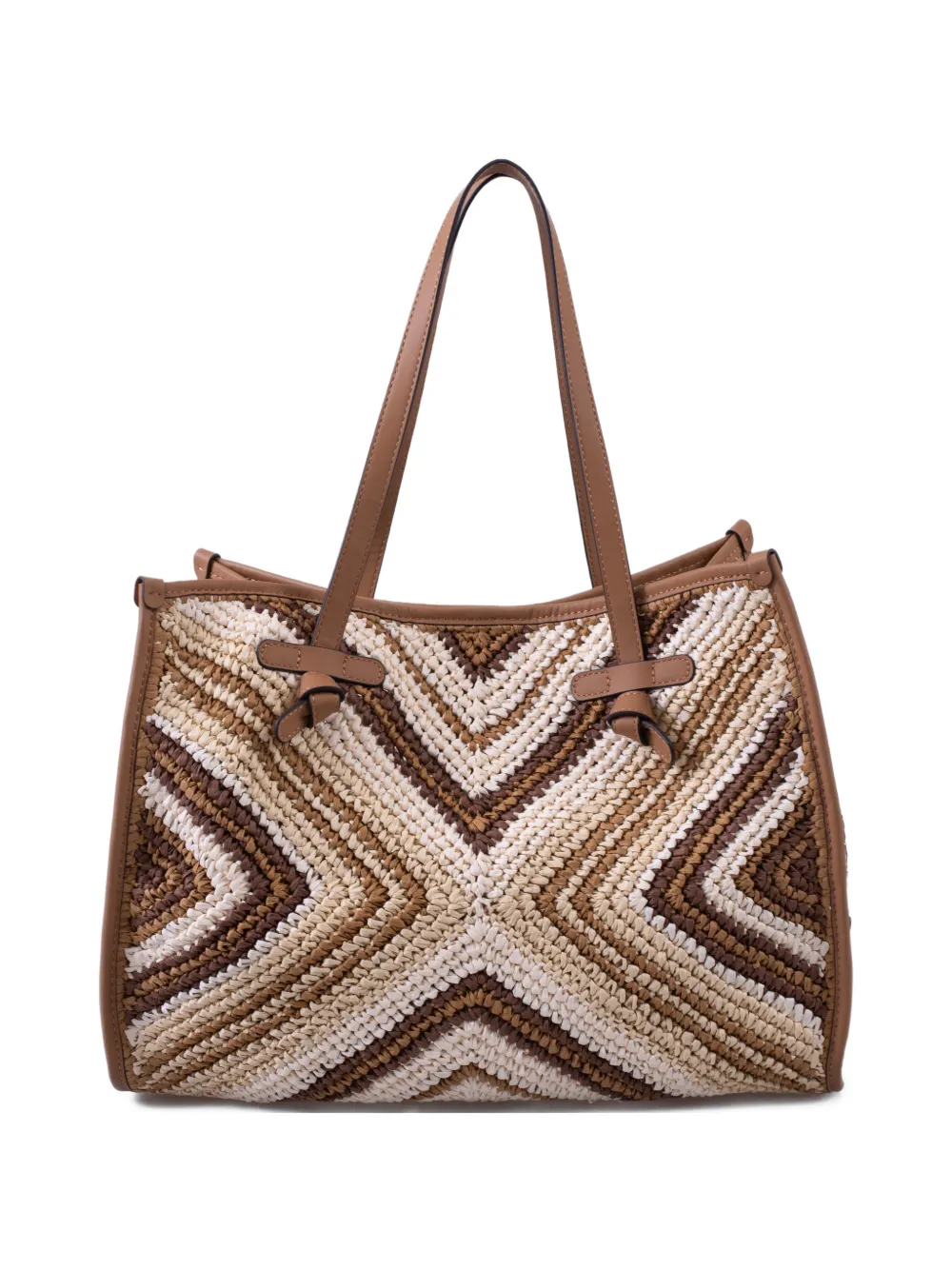 GIANNI CHIARINI Marcella woven tote bag - Toni neutri