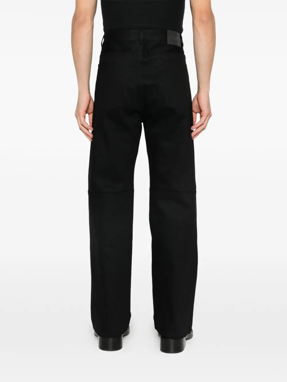 Buttoned Straight-Leg Jeans