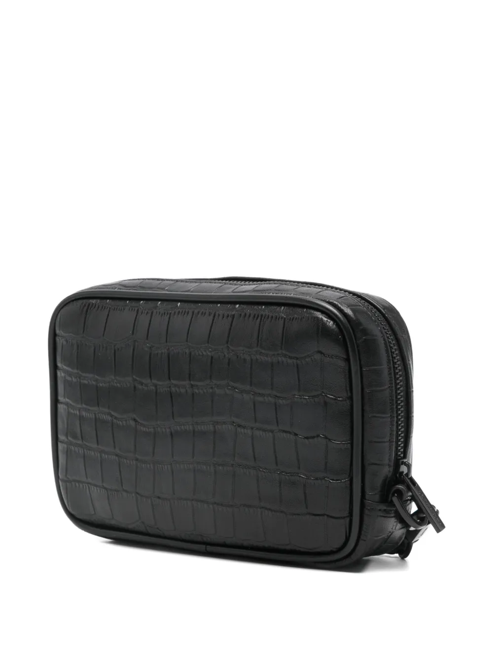 Calvin Klein textured zip wash bag - Zwart