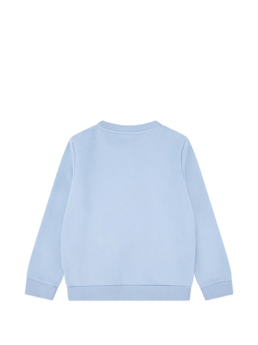 Lacoste Kids Geribbelde sweater met ronde hals en borduurwerk Blauw