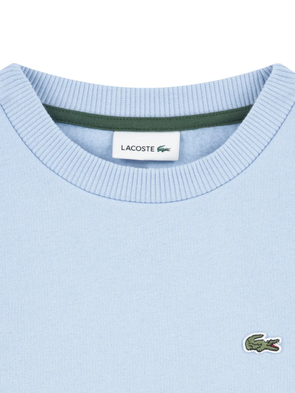Lacoste Kids Geribbelde sweater met ronde hals en borduurwerk Blauw