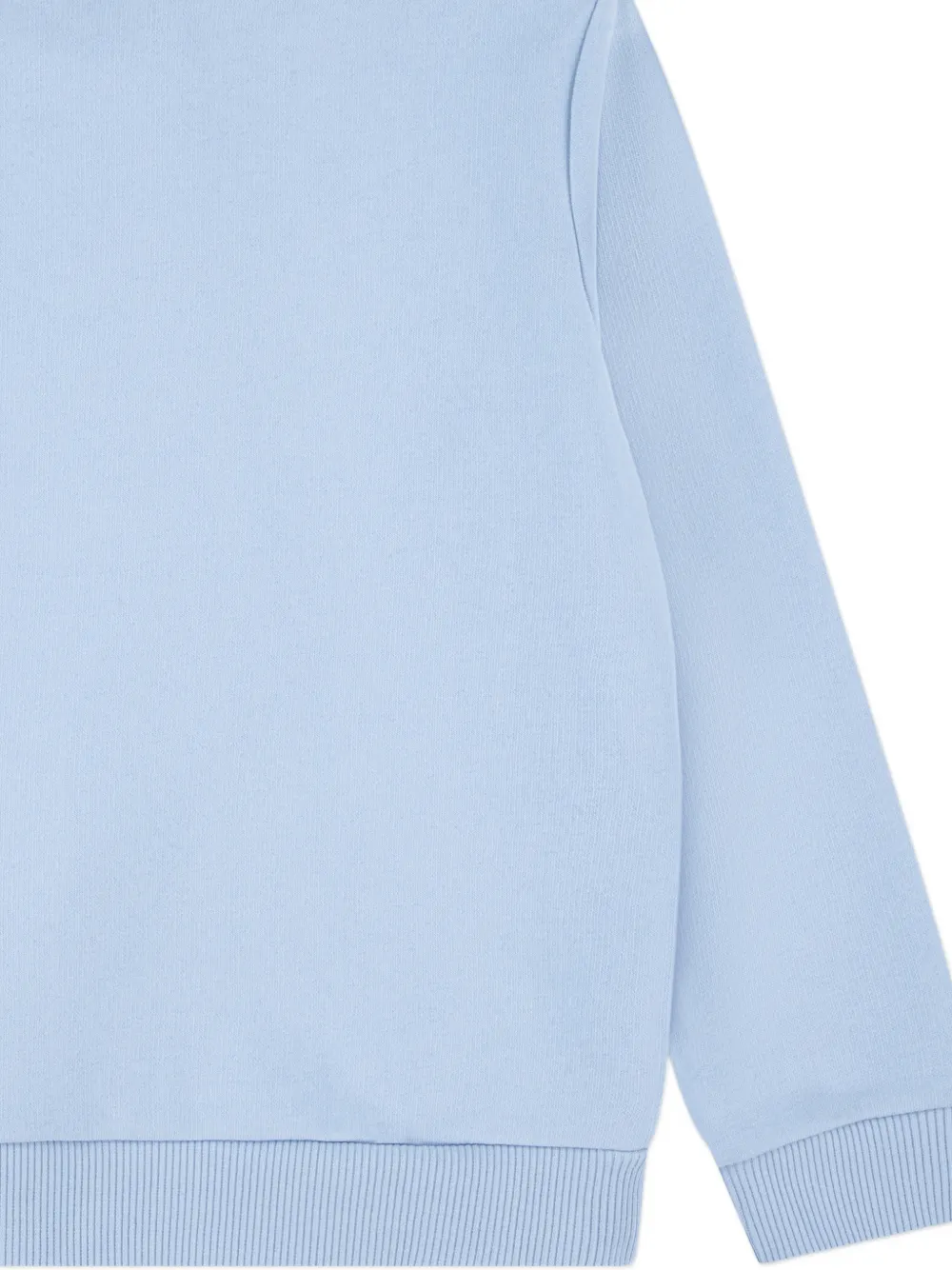 Lacoste Kids Geribbelde sweater met ronde hals en borduurwerk Blauw