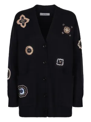 Burberry EKD intarsia-knit Cardigan | Black | FARFETCH