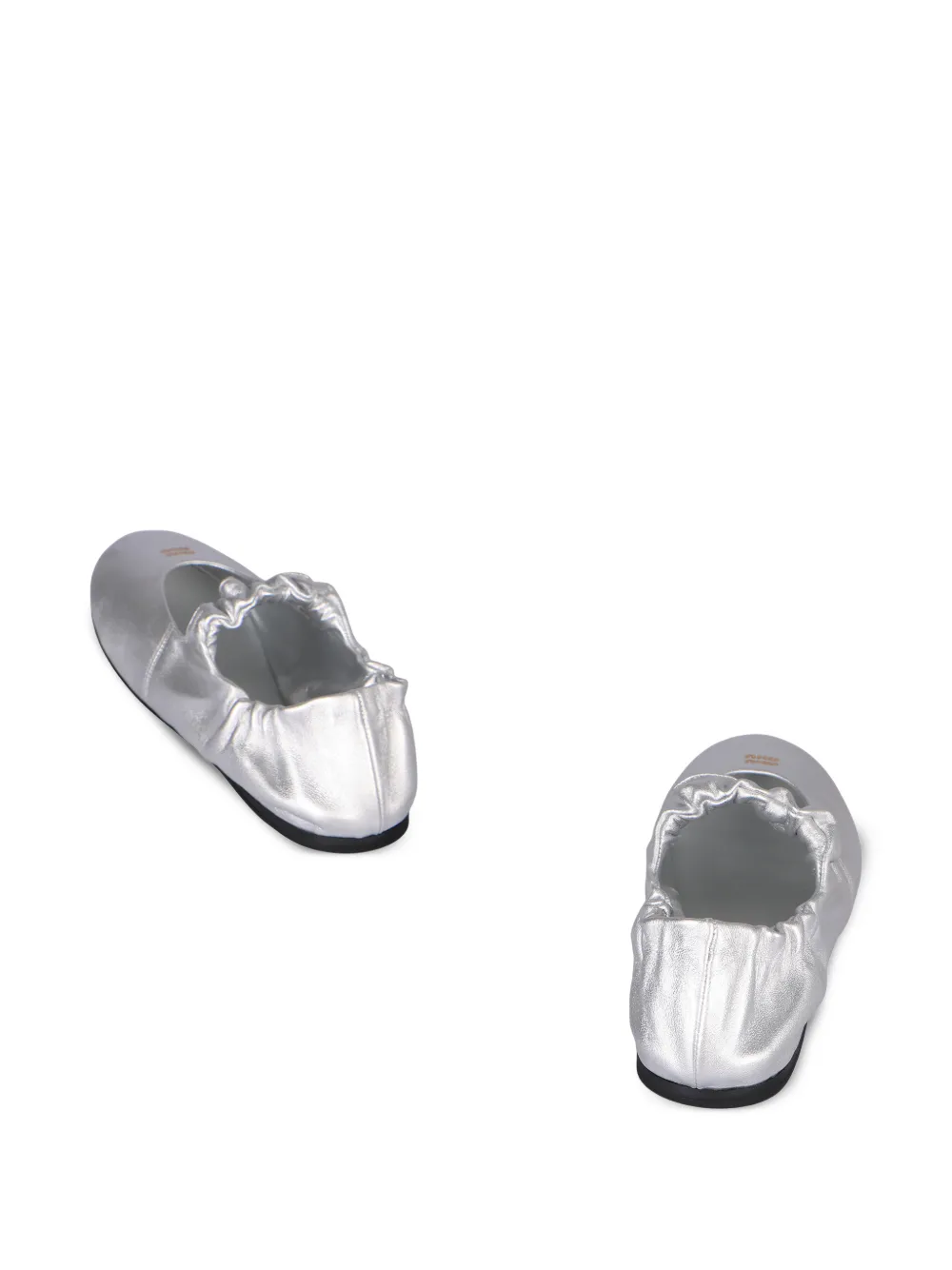 Miu Nappa ballerina's met ruches Zilver