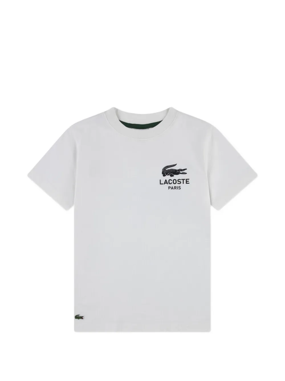 Lacoste Kids logo-detail crew neck T-shirt - Toni neutri
