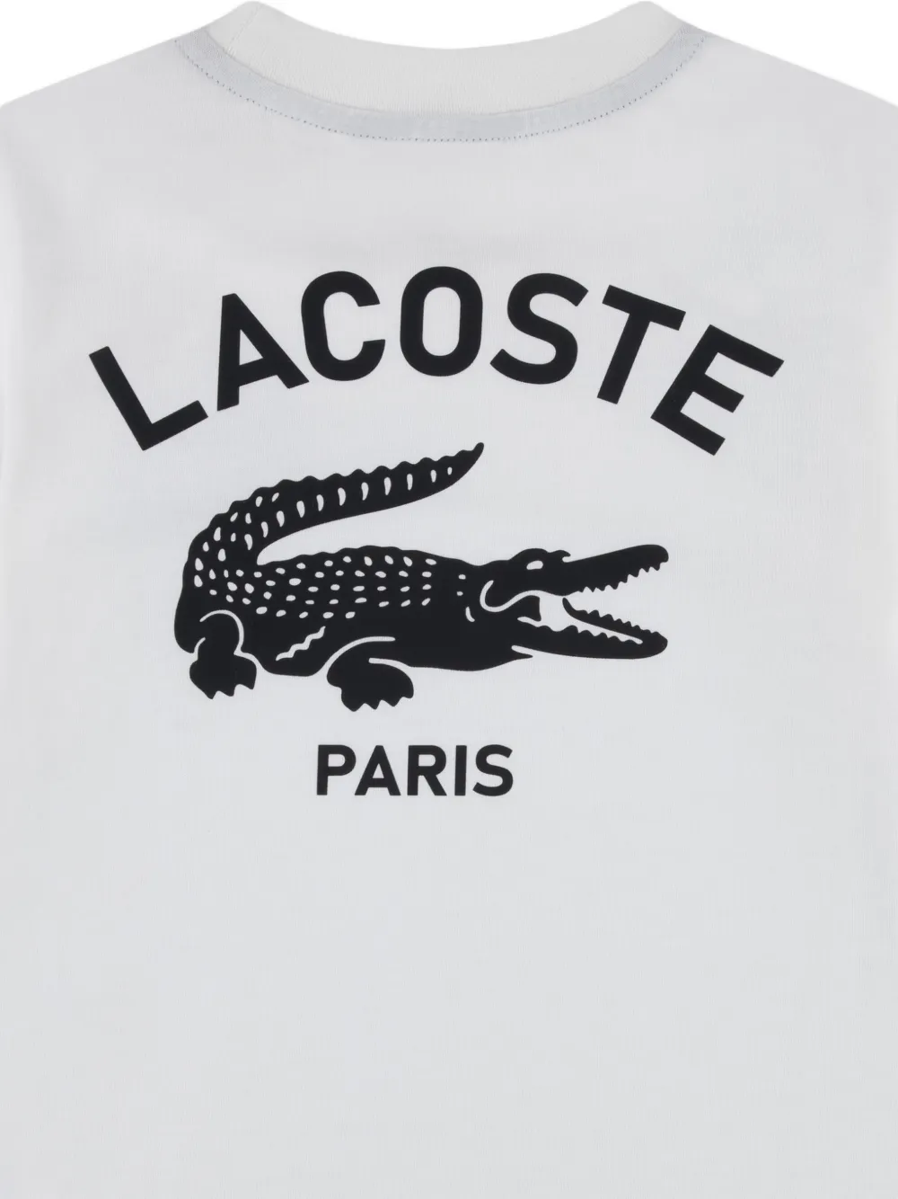 Lacoste Kids T-shirt met logo en ronde hals Beige