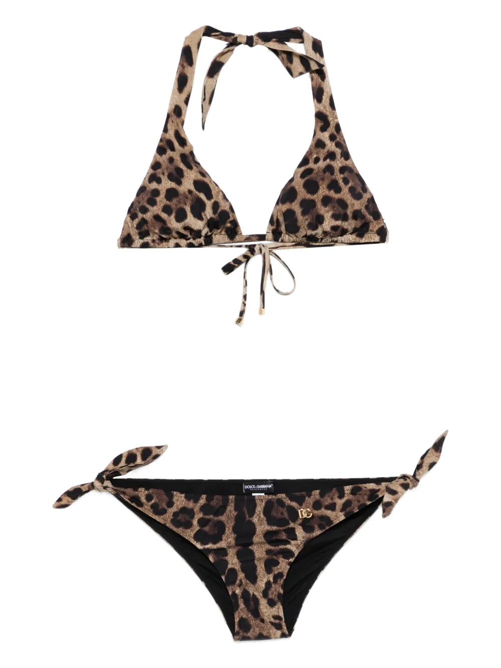 Dolce & Gabbana Bikini mit Leoparden-Print - Braun
